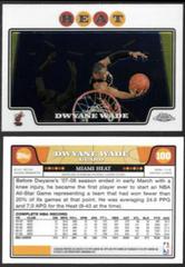 Dwyane Wade #100 Basketball Cards 2008 Topps Chrome Prices