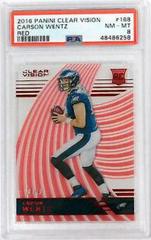 Carson Wentz [Red] #168 Football Cards 2016 Panini Clear Vision Prices