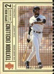 Barry Bonds [Double] #T25 Baseball Cards 1999 Upper Deck Textbook Excellence Prices