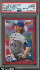 Jacob DeGrom [Throwing Red Target Border] #US50 Baseball Cards 2014 Topps Update Prices