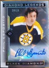 Phil Esposito [Purple Relic Autograph] Hockey Cards 2021 Upper Deck Black Diamond Legends Prices