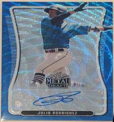 Julio Rodriguez [Blue Wave] #BA-JR1 Baseball Cards 2020 Leaf Metal Draft Autographs Prices