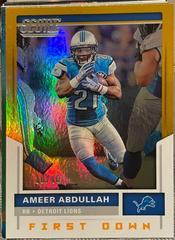 Ameer Abdullah [First Down] Football Cards 2017 Panini Score Prices