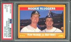 Rookie Sluggers [Mark McGwire, Matt Nokes] Baseball Cards 1988 Score Prices