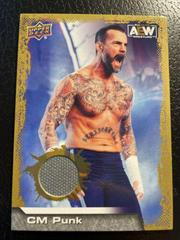 CM Punk [Mat Relic Gold] Wrestling Cards 2022 Upper Deck AEW Prices