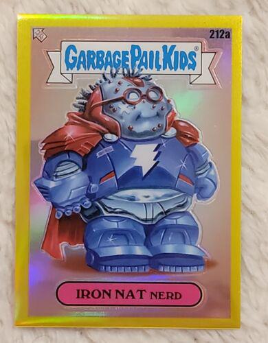 Iron NAT Nerd [Yellow Refractor] #212a 2022 Garbage Pail Kids Chrome