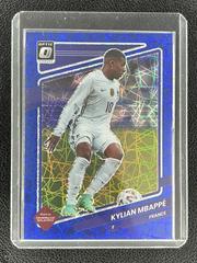 Kylian Mbappe [Optic Blue Velocity] Soccer Cards 2021 Panini Donruss Road to Qatar Prices