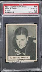 Paul Haynes Hockey Cards 1937 V356 World Wide Gum Prices