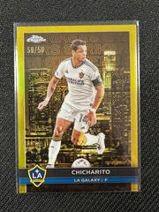 Chicharito [Gold] Soccer Cards 2023 Topps Chrome MLS Big City Strikers Prices