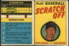Glenn Beckert Baseball Cards 1970 Topps Scratch Offs Prices