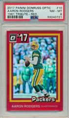 Aaron Rodgers [Red] #10 Football Cards 2017 Panini Donruss Optic 1981 Tribute Prices