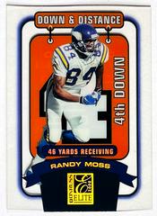 Randy Moss [4th Down] #DD-1D4 Football Cards 2000 Panini Donruss Elite Down and Distance Prices