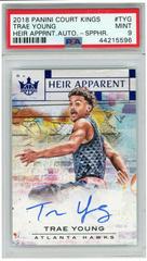 Trae Young [Sapphire] Basketball Cards 2018 Panini Court Kings Heir Apparent Autographs Prices