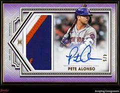 Pete Alonso [Purple] Baseball Cards 2022 Topps Definitive Framed Autograph Patch Collection Prices