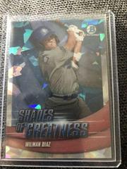 Wilman Diaz [Atomic] #SG-25 Baseball Cards 2022 Bowman Chrome Shades of Greatness Prices