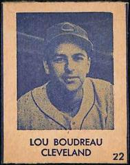 Lou Boudreau [Hand Cut] Baseball Cards 1948 R346 Blue Tint Prices