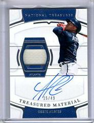 Ozzie Albies #TMS-OA Baseball Cards 2022 Panini National Treasures Material Signatures Prices