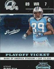 Steve Smith [Playoff Ticket] #16 Football Cards 2007 Playoff Contenders Prices