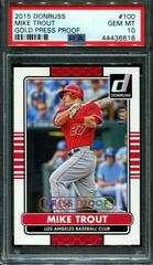 Mike Trout [Gold Press Proof] Baseball Cards 2015 Donruss Prices