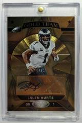 Jalen Hurts [Signatures Gold Etch] #GT-11 Football Cards 2023 Panini Certified Gold Team Prices