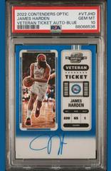 James Harden [Blue] #4 Basketball Cards 2022 Panini Contenders Optic Veteran Ticket Autograph Prices