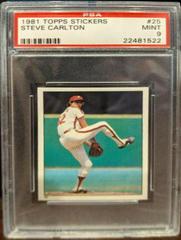 Steve Carlton #25 Baseball Cards 1981 Topps Stickers Prices