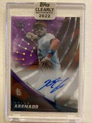 Nolan Arenado [Purple] #TEK-NA Baseball Cards 2022 Topps Clearly Authentic Tek Autographs Prices