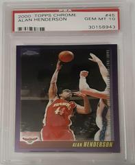 Alan Henderson #45 Basketball Cards 2000 Topps Chrome Prices