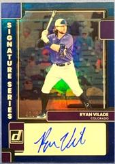 Ryan Vilade [Blue] #SS-RV Baseball Cards 2022 Panini Donruss Signature Series Prices