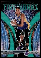 Liz Cambage [Green] Basketball Cards 2022 Panini Prizm WNBA Fireworks Prices