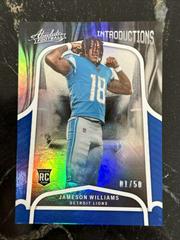 Jameson Williams [Spectrum Blue] #INT-7 Football Cards 2022 Panini Absolute Introductions Prices