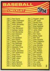 Checklist 235-338 Baseball Cards 1984 Donruss Prices