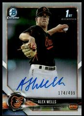 Alex Wells [Refractor] #BCPA-AW Baseball Cards 2018 Bowman Chrome Prospects Autographs Prices