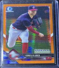 Corey Kluber [Orange Refractor] Baseball Cards 2018 Bowman Chrome National Convention Prices