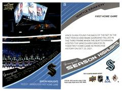 Kraken Play First Home Game [Gold] #26 Hockey Cards 2021 Upper Deck Seattle Kraken Prices