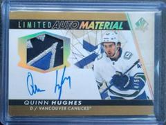 Quinn Hughes [Limited Autograph Material] #43 Hockey Cards 2022 SP Authentic Prices
