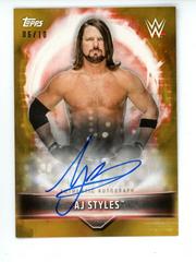 AJ Styles [Gold] #A-AJ Wrestling Cards 2019 Topps WWE Road to Wrestlemania Autographs Prices
