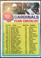 St. Louis Cardinals Football Cards 1973 Topps Team Checklists Prices