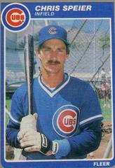 Chris Speier #U-109 Baseball Cards 1985 Fleer Update Prices