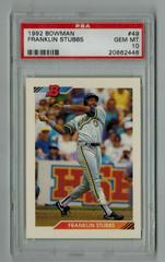Franklin Stubbs #49 Baseball Cards 1992 Bowman Prices
