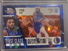Jaden Hardy [Blue Cracked Ice] #1 Basketball Cards 2022 Panini Contenders Optic First Class Ticket Prices