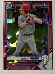 Jordan Viars [Red Refractor] #BDC-132 Baseball Cards 2021 Bowman Draft Chrome Prices