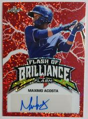 Maximo Acosta [Red] Baseball Cards 2020 Leaf Flash of Brilliance Autographs Prices