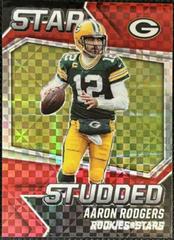 Aaron Rodgers [Red Plaid] #SS17 Football Cards 2021 Panini Rookies and Stars Studded Prices