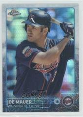 Joe Mauer [Prism Refractor] #4 Baseball Cards 2015 Topps Chrome Prices