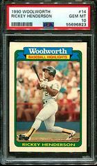 Rickey Henderson #14 Baseball Cards 1990 Woolworth Prices