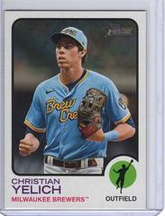 Christian Yelich [Throwback Uniform] Baseball Cards 2022 Topps Heritage Prices