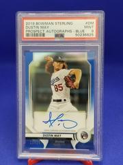 Dustin May [Blue Refractor] #DM Baseball Cards 2020 Bowman Sterling Rookie Autographs Prices