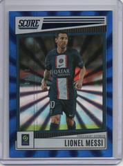 Lionel Messi [Blue Laser] Soccer Cards 2022 Panini Score Ligue 1 Prices