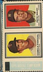 Camilo Pascual [Pete Daley] Baseball Cards 1962 Topps Stamp Panels Prices